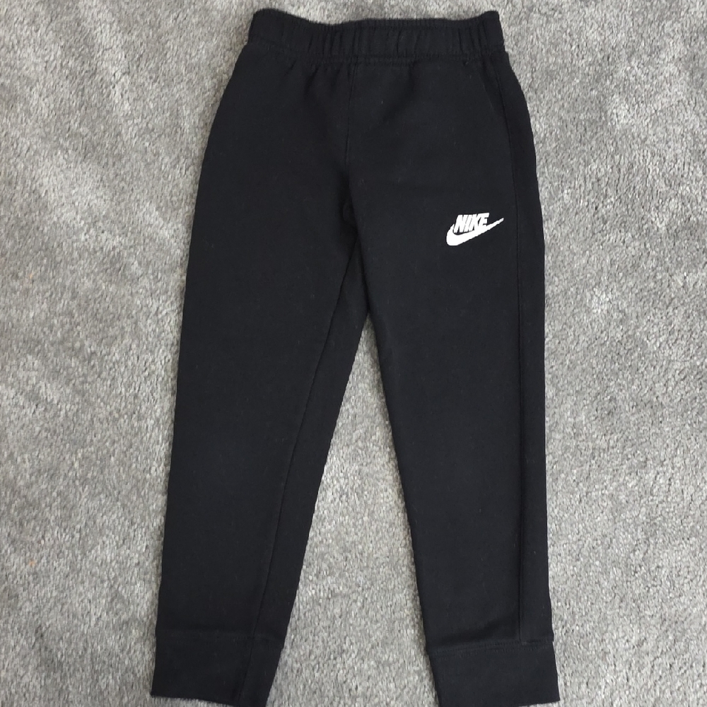 Nike Kids Black Sweatpants with White Logo